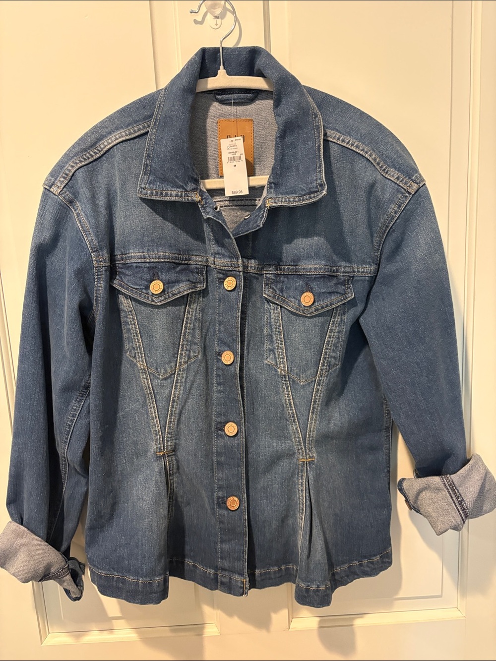 Classic Blue Denim Jacket - Casual Women's Coat. Gap Med NWT